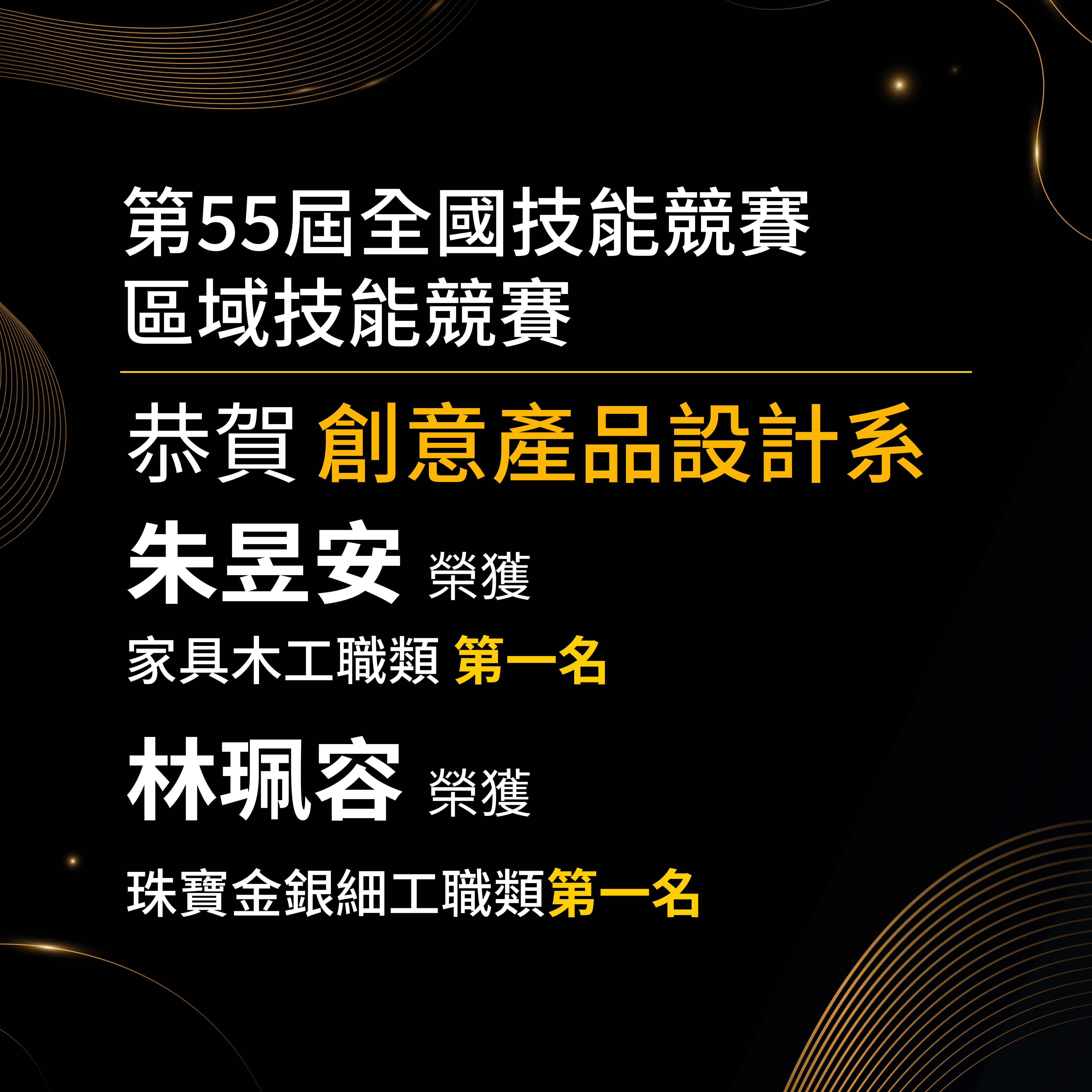 全國技能競賽獲獎資訊