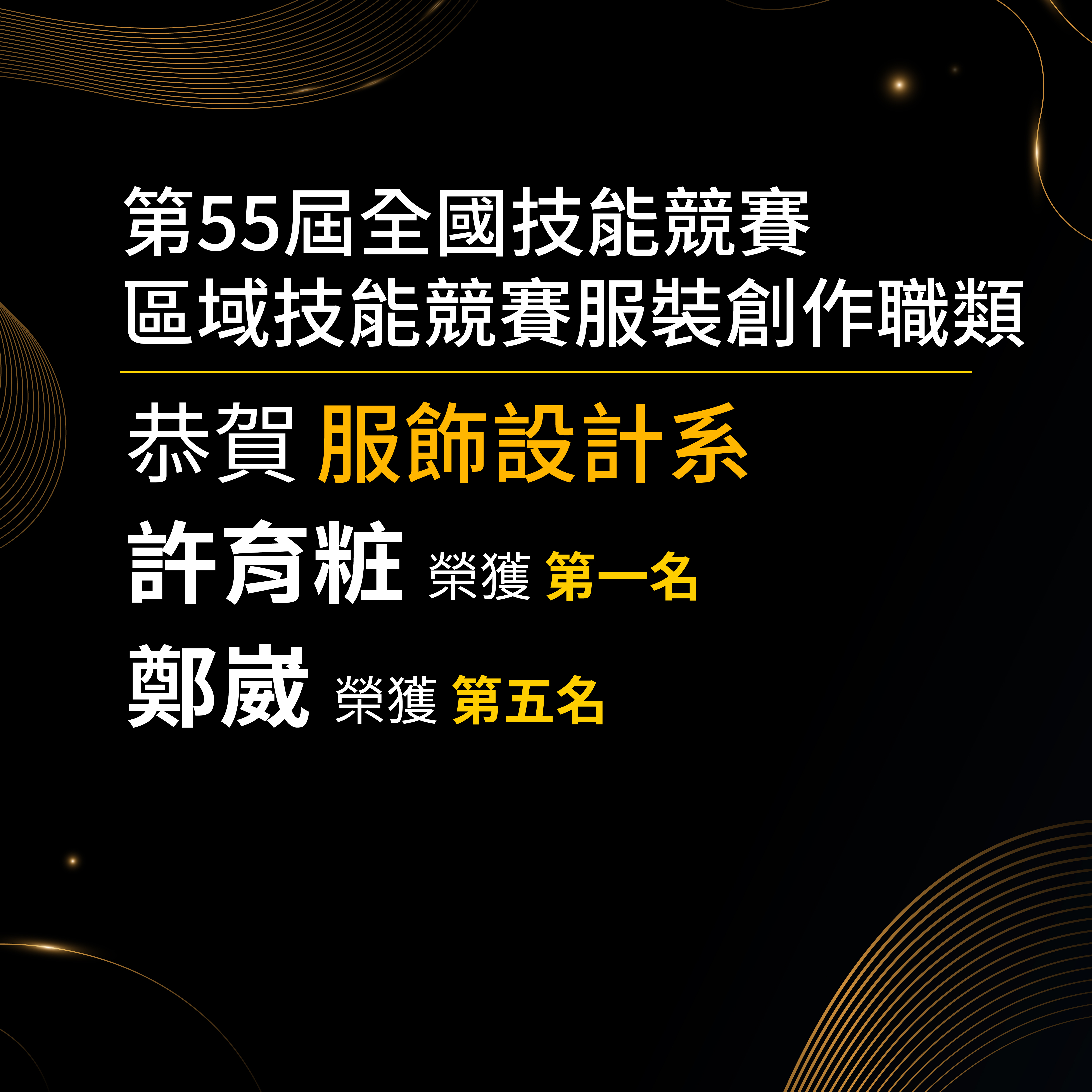 全國技能競賽獲獎資訊