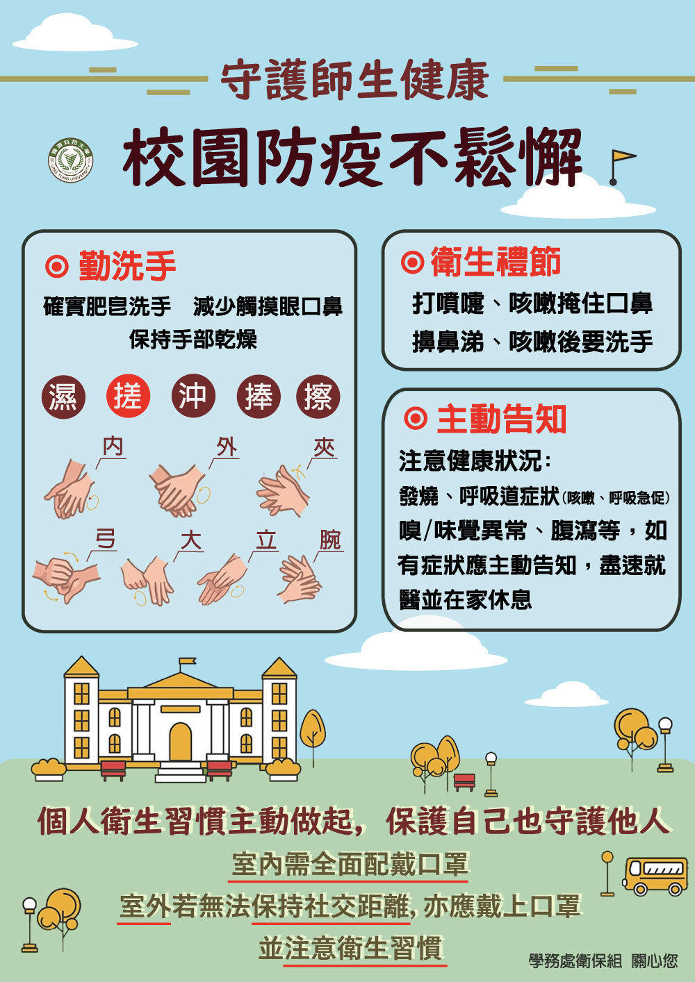 校園防疫不鬆懈！